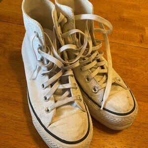 Worn In Platform High Top Converse